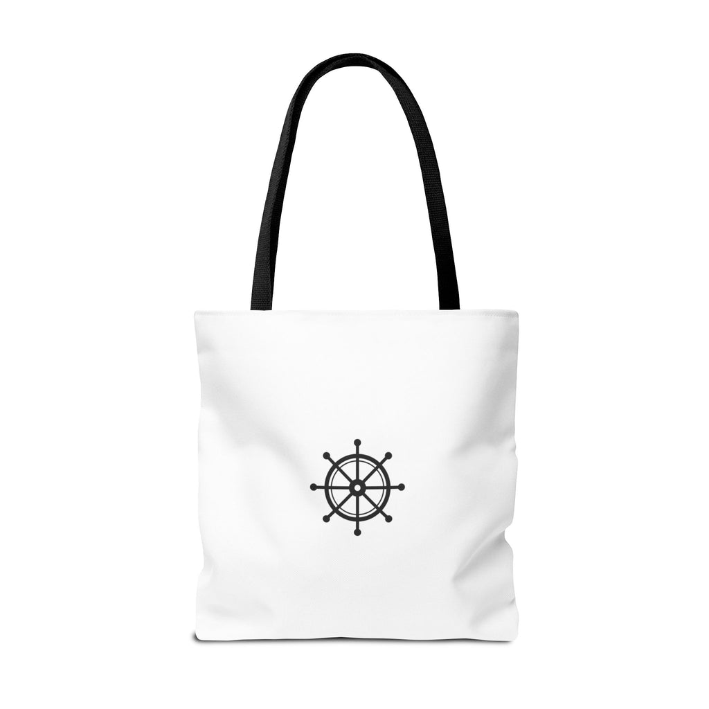 XV/15 Boat Day All-Over Print Tote Bag — Aerial Yacht Cove Beach Tote