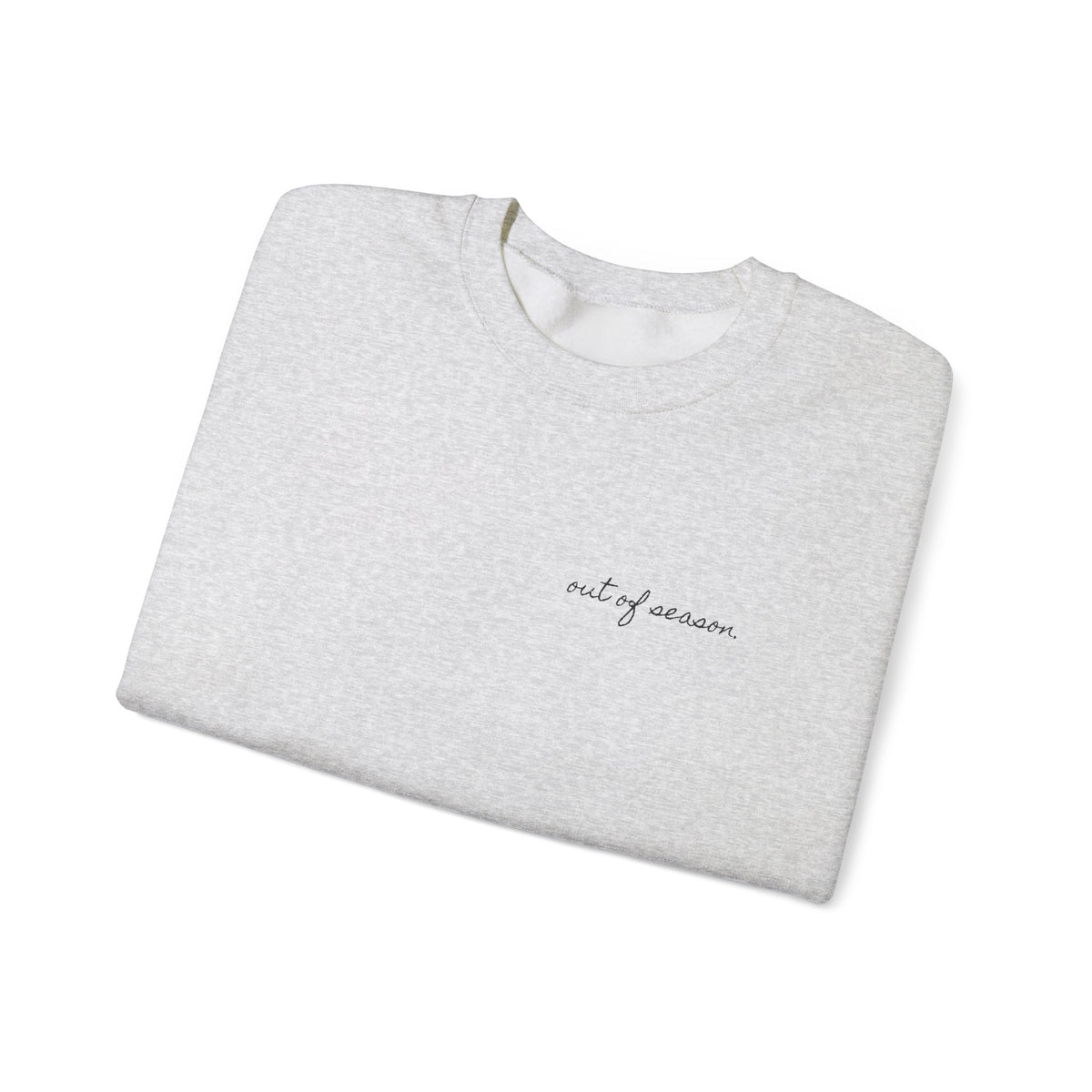 The Season Ended. We Didn't. Crewneck Sweatshirt — Mykonos Off-Season Flash Photo Back Print