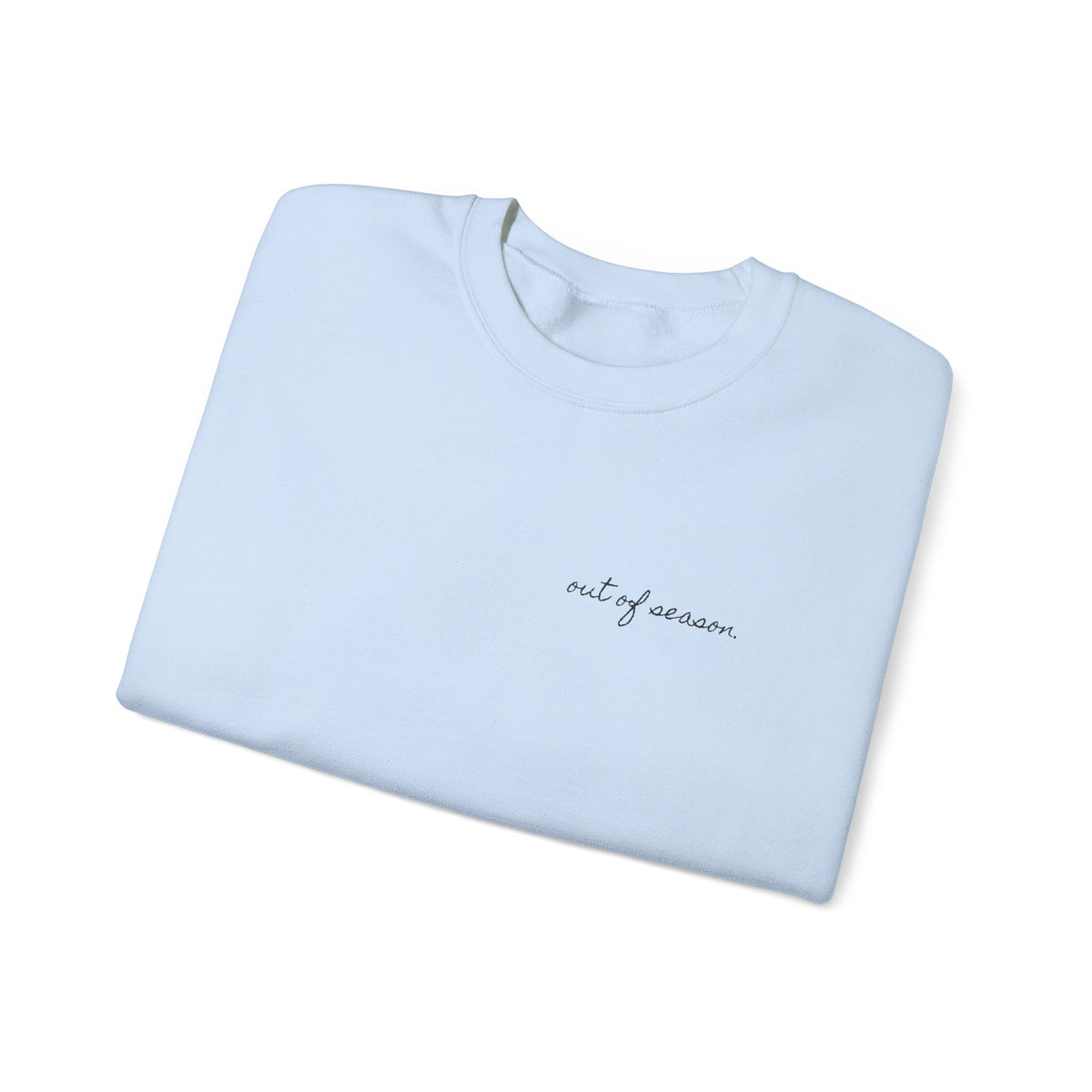The Season Ended. We Didn't. Crewneck Sweatshirt — Mykonos Off-Season Flash Photo Back Print