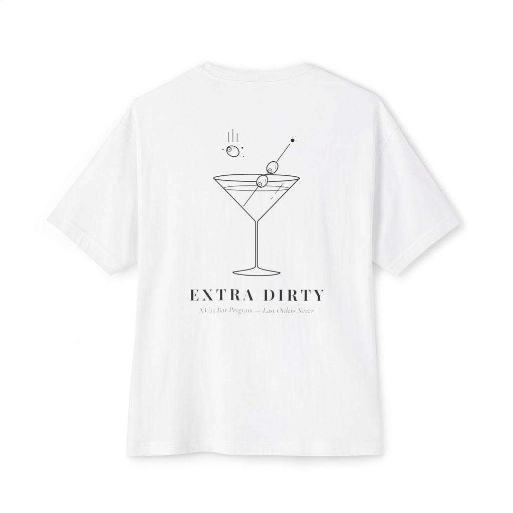 Extra Dirty Martini Oversized Boxy Tee — Dirty Martini Graphic T-Shirt