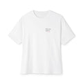 Field Notes Mykonos Oversized Boxy Tee — Hand-Drawn Beach Club Sketch T-Shirt
