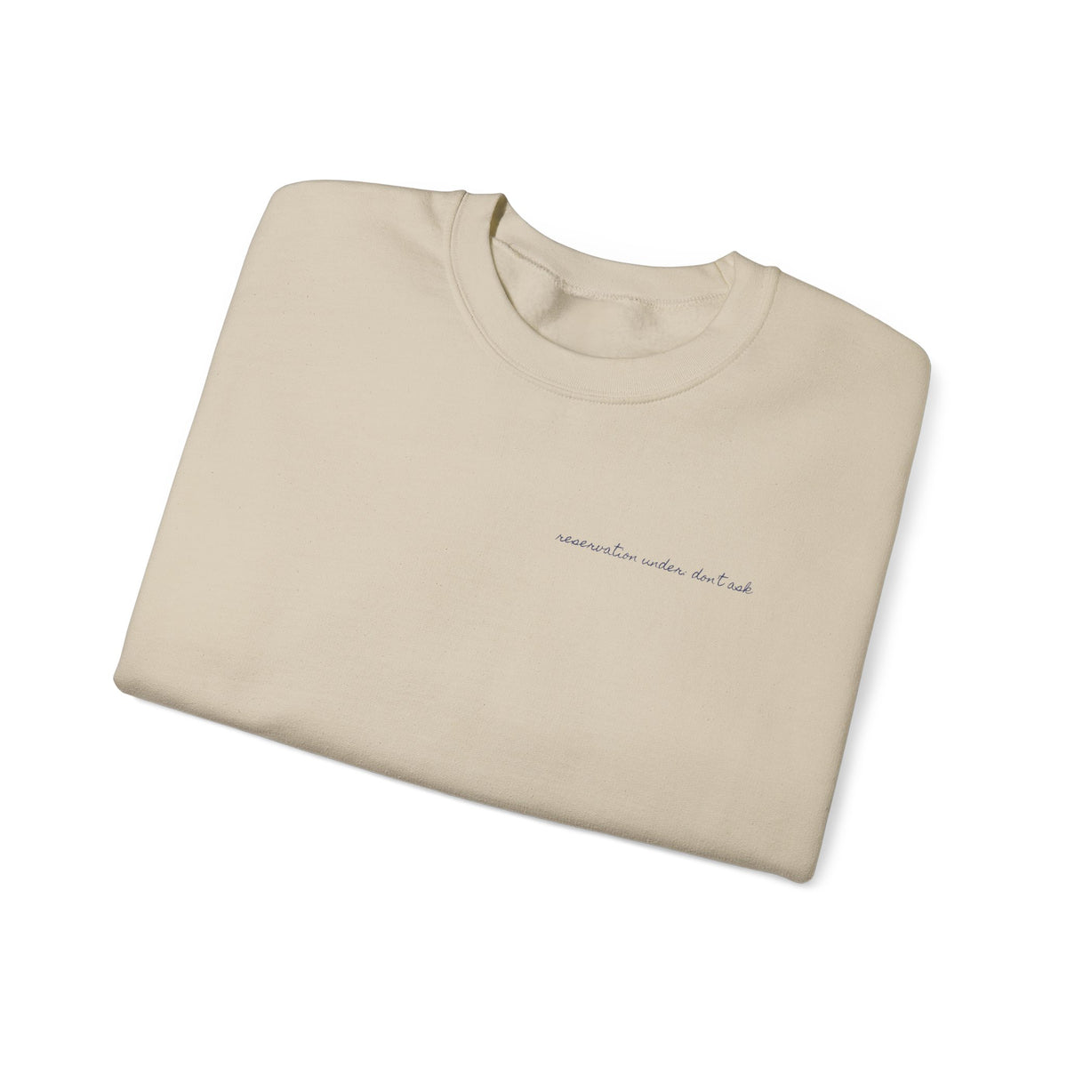Table For Whoever's Still Here Crewneck Sweatshirt — Painted Mykonos Beach Club Table Back Print