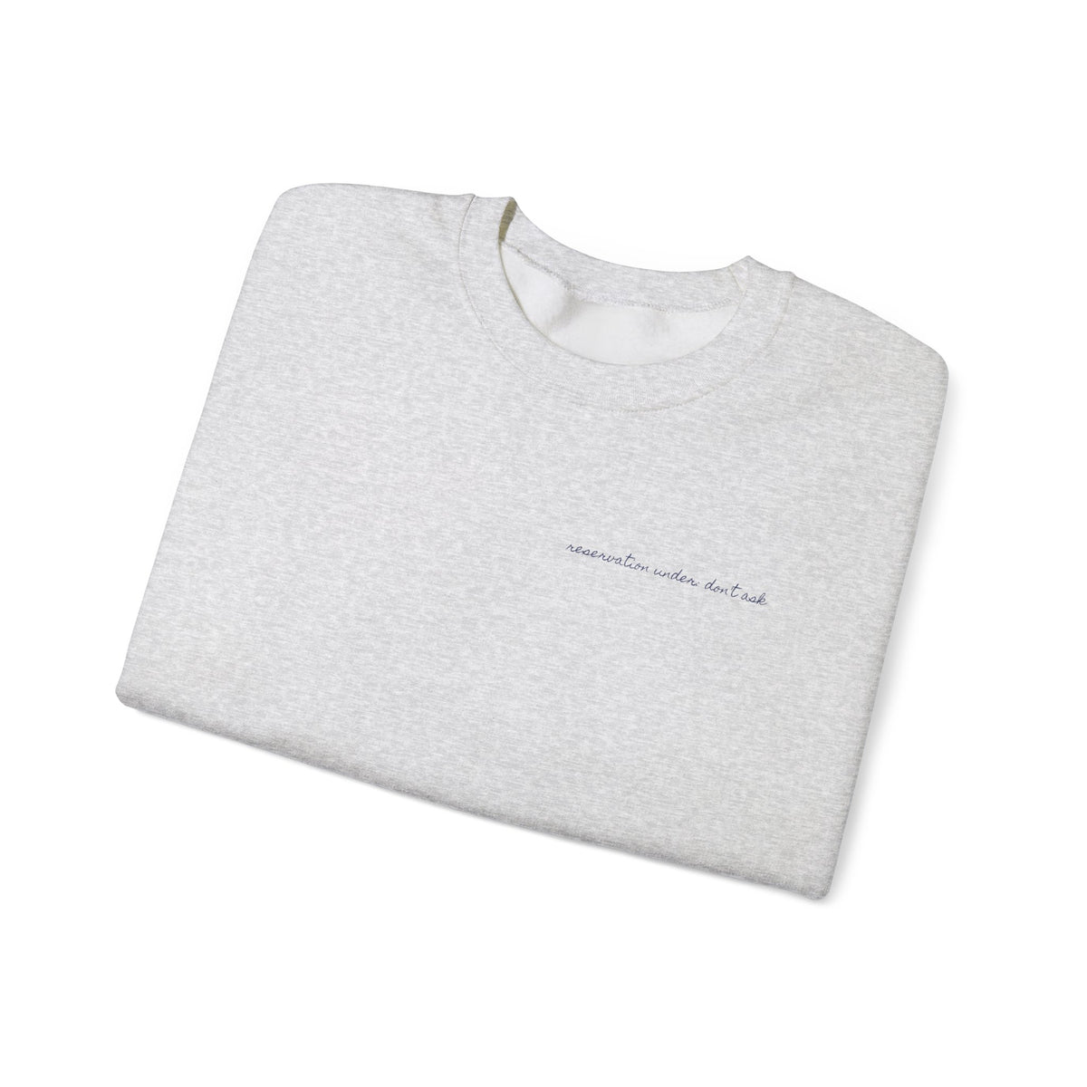 Table For Whoever's Still Here Crewneck Sweatshirt — Painted Mykonos Beach Club Table Back Print