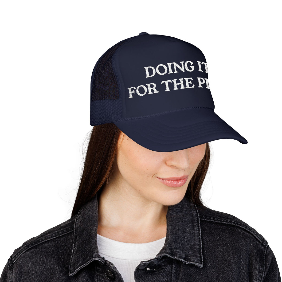 Doing It For The Plot Foam Trucker Hat — Funny Literary Trucker Cap