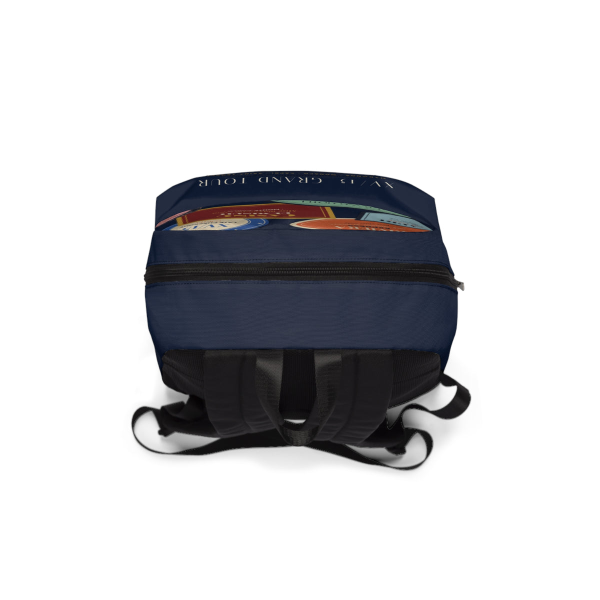 XV/15 Grand Tour Backpack — Vintage Luggage Label All-Over Print Travel Backpack