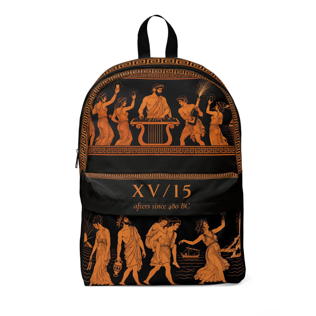Ancient Afterparty Backpack — Greek Red-Figure Mykonos Nightlife All-Over Print Backpack