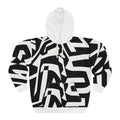 Abstract Black & White Geometric Hoodie