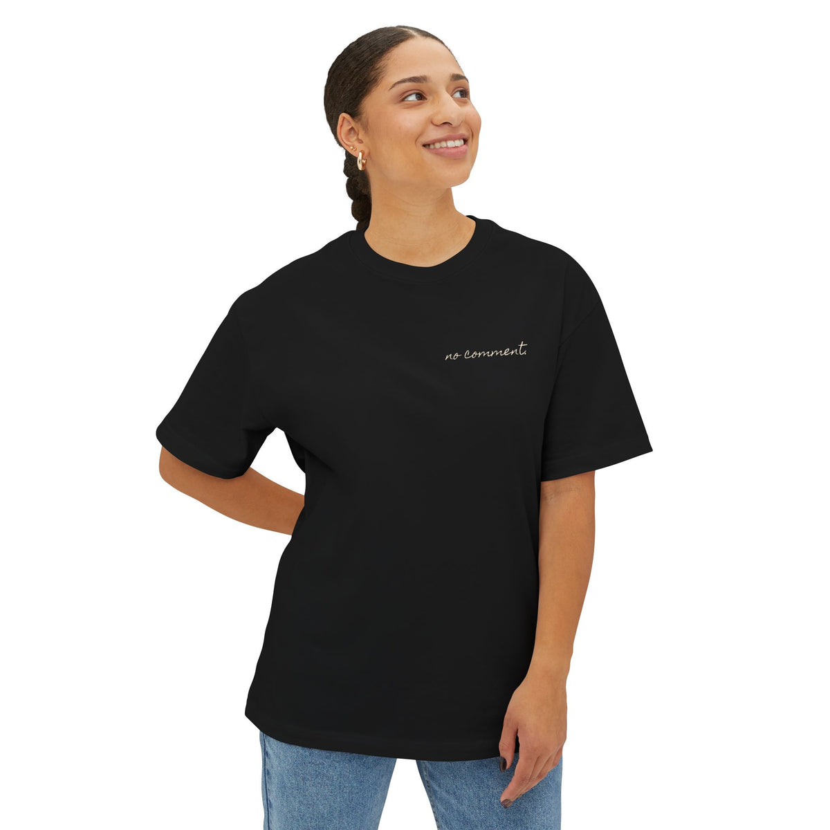 Allegedly. Oversized Boxy Tee — Paparazzi Flash Photo Monte-Carlo Pizza Back Print T-Shirt