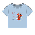SPF Was A Suggestion Lobster Baby Tee — Sunburnt Lobster Saint-Tropez Micro Rib Top