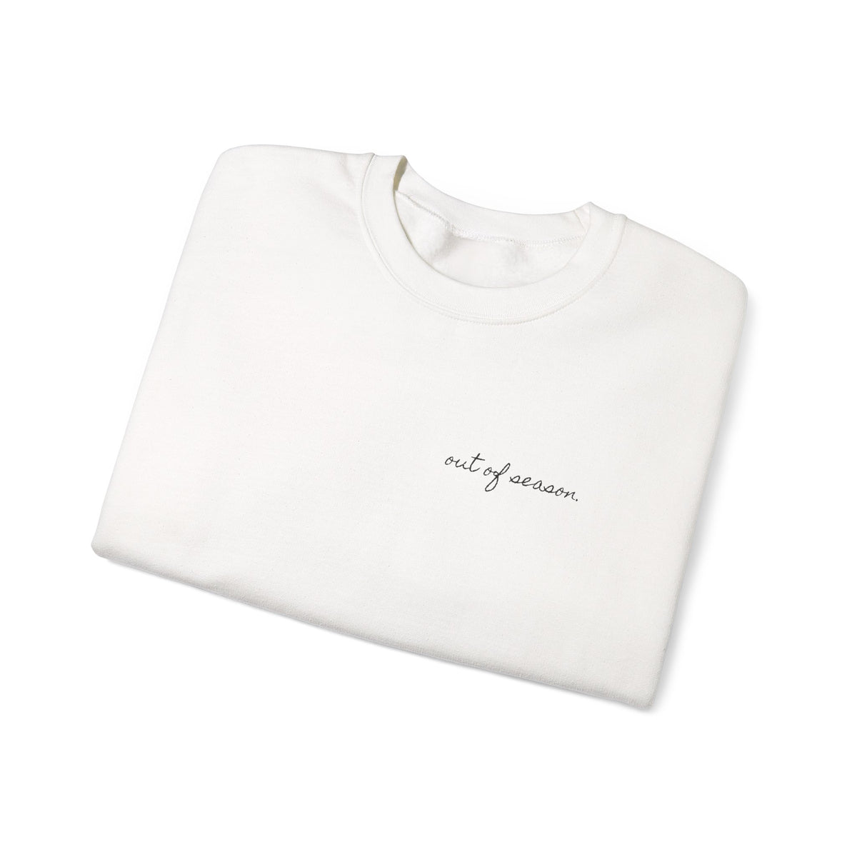 The Season Ended. We Didn't. Crewneck Sweatshirt — Mykonos Off-Season Flash Photo Back Print