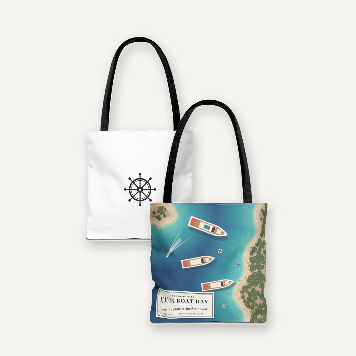 XV/15 Boat Day tote, front and back
